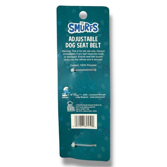 Smurfs Adjustable Dog Seat Belt - Picture 2 of 4